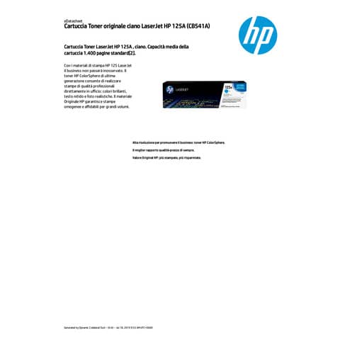 Toner 125A HP ciano  CB541A